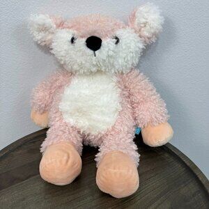 The Manhattan Toy Company Curly Q's Deer Plush Stuffed Toy Animal Pink White